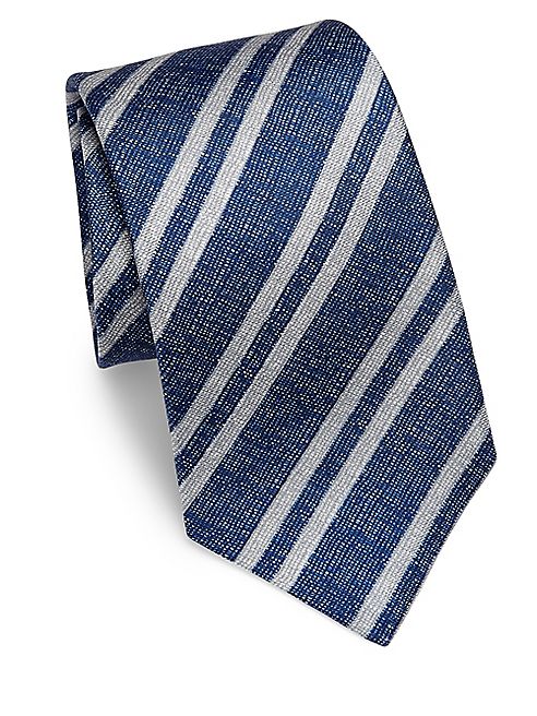 Kiton - Scratch Stripe Silk Tie