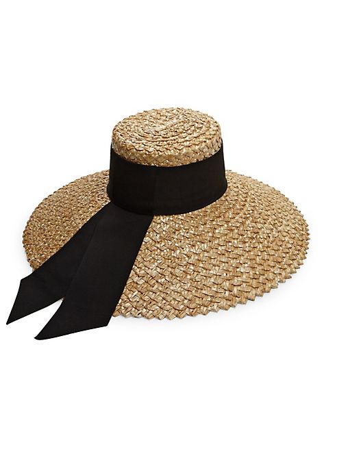 Eugenia Kim - Mirabel Grosgrain-Trim Straw Sun Hat