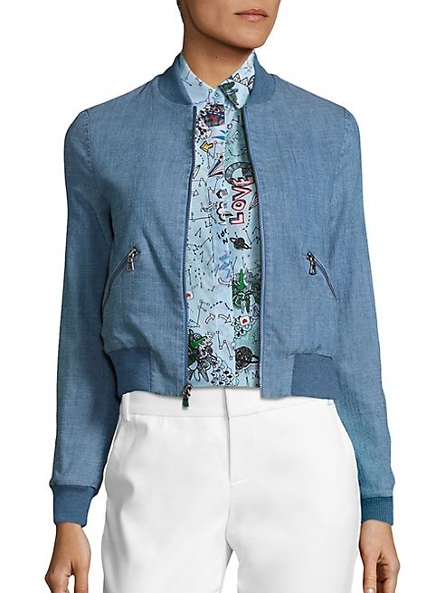 Alice + Olivia - Lonnie Cropped Bomber Jacket