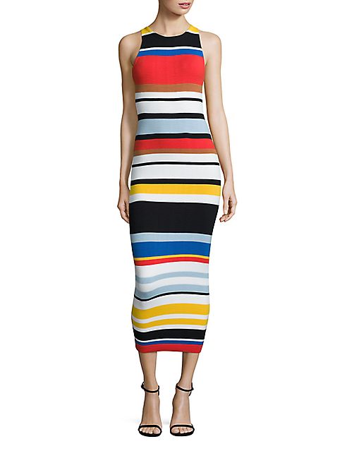 Alice + Olivia - Jenner Sleeveless Striped Dress