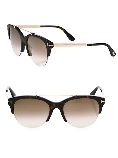 Tom Ford Eyewear - Adrenne 55MM Mirrored Round Sunglasses