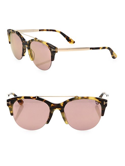 Tom Ford Eyewear - 55MM Mirrored Round Sunglasses