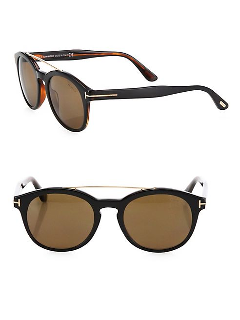 Tom Ford Eyewear - 53MM Polarized Round Sunglasses