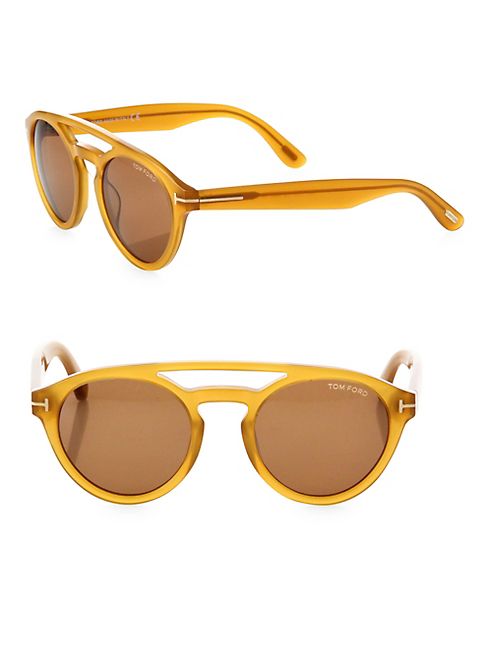 Tom Ford Eyewear - Clint 50MM Round Sunglasses