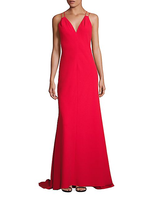 Carmen Marc Valvo - Solid Double Strap Dress