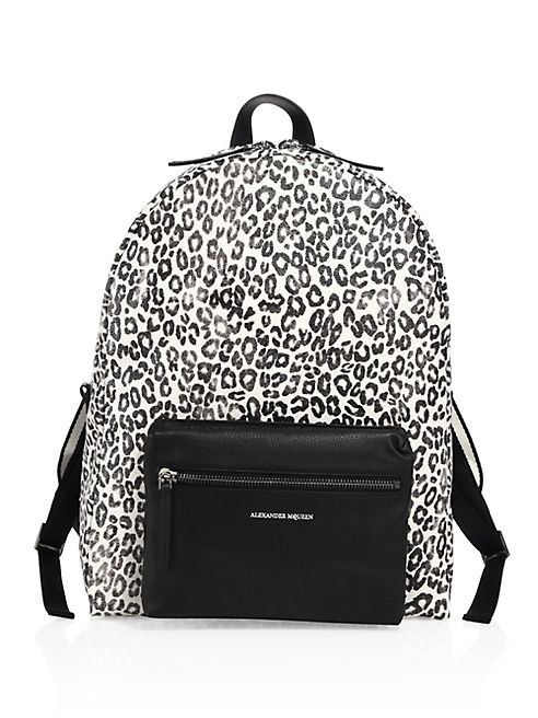 Alexander McQueen - Tech Leopard-Print Leather Backpack