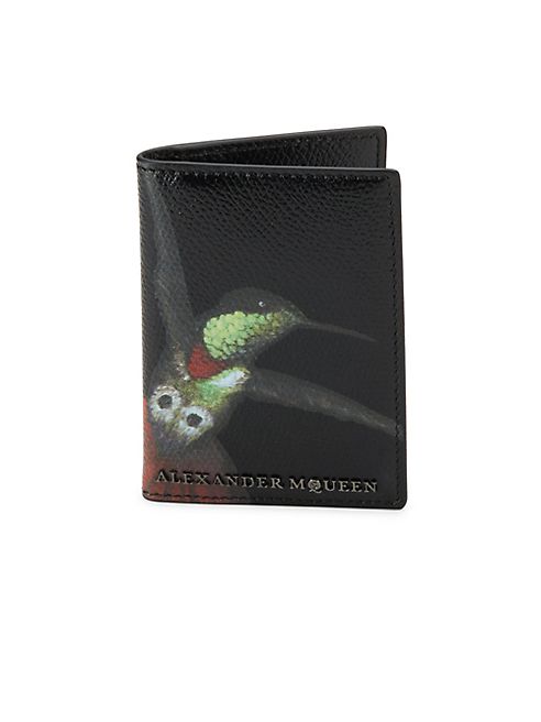 Alexander McQueen - Kingfisher Graphic Leather Pocket Organizer