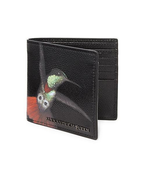 Alexander McQueen - Printed   Leather Billfold Wallet