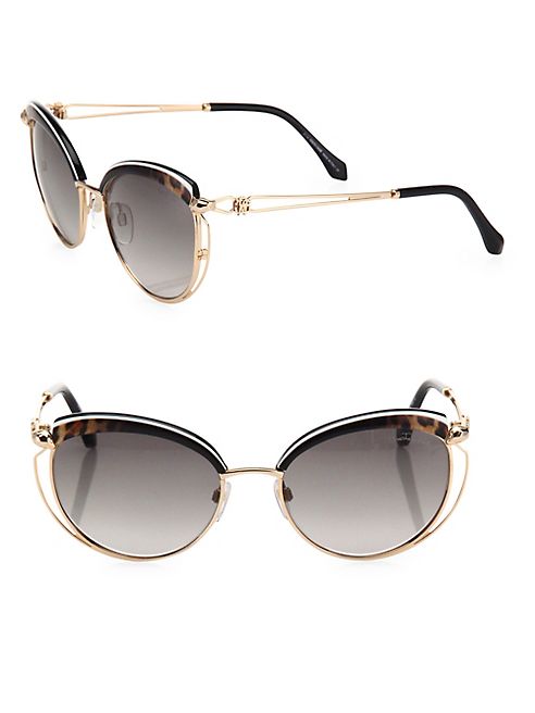 Roberto Cavalli - 56MM Leopard-Print Sunglasses