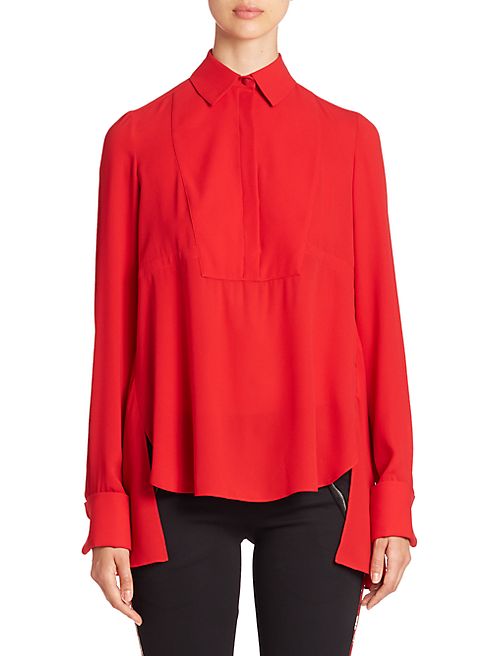 Alexander McQueen - Silk Double Georgette Ruffle Blouse