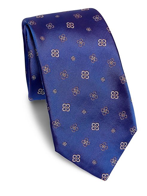 Kiton - Jacquard Floral Silk Tie