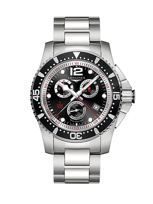 Longines - Analog Stainless Steel Chronograph Bracelet Watch