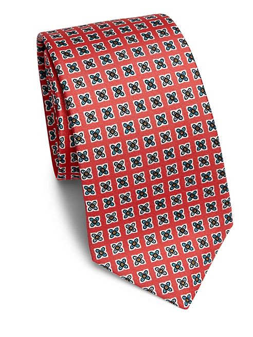 Kiton - Flower Medallion Silk Tie