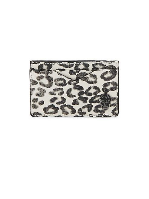 Alexander McQueen - Leopard Printed Leather Card Holder