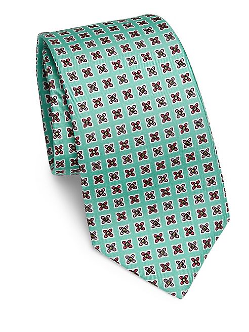 Kiton - Flower Medallion Silk Tie