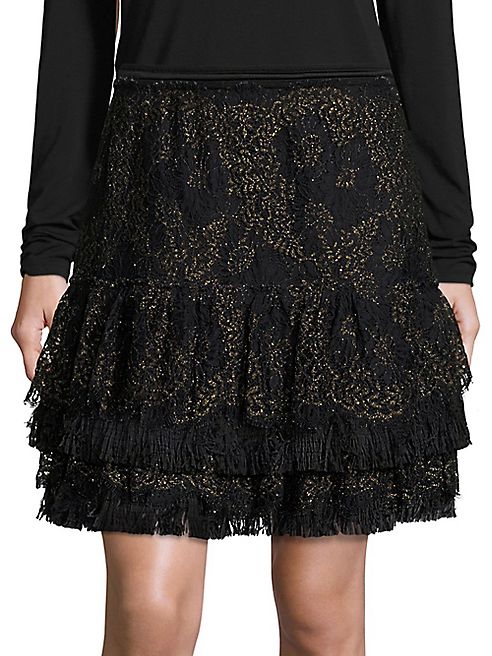 Elie Tahari - Chantelle Fringed Skirt