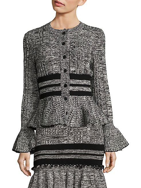 Alexander McQueen - Peplum Knit Cardigan