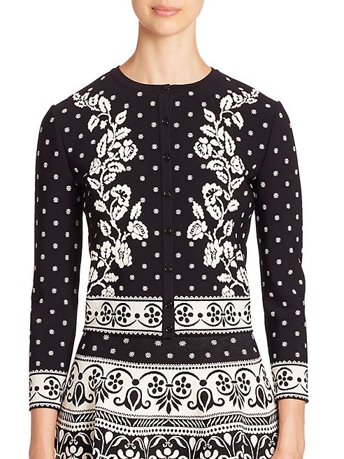 Alexander McQueen - Floral Jacquard Knit Cardigan