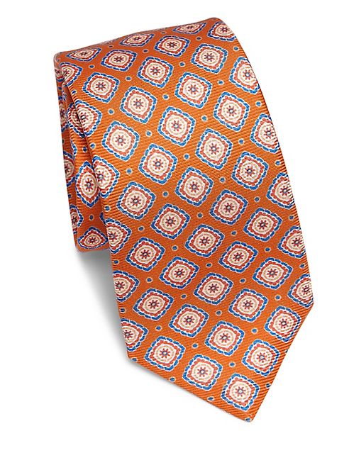 Kiton - Large Medallion Silk Tie