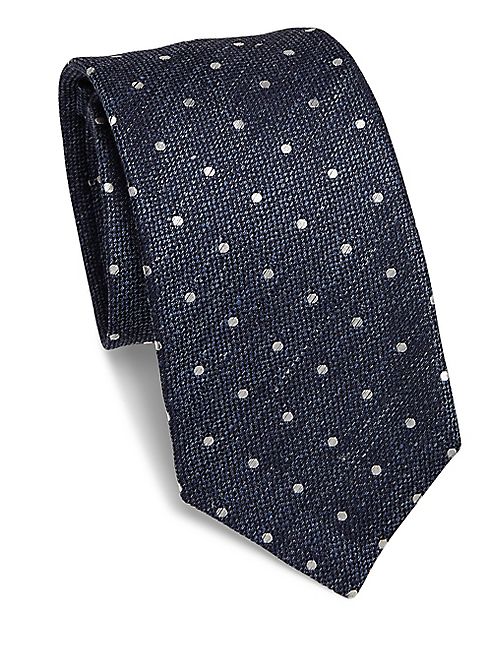 Kiton - Small Dotted Silk Tie