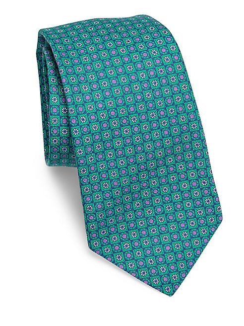 Kiton - Circle Flower Silk Tie