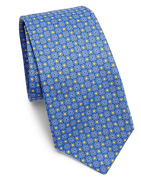 Kiton - Circle Flower Silk Tie