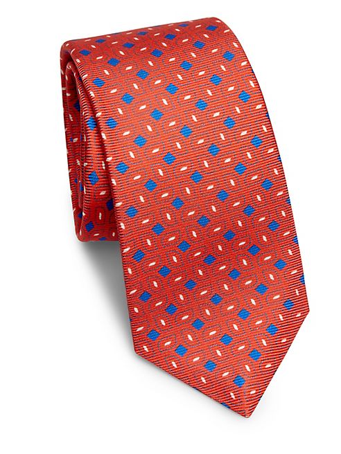 Kiton - Geometric Silk Tie