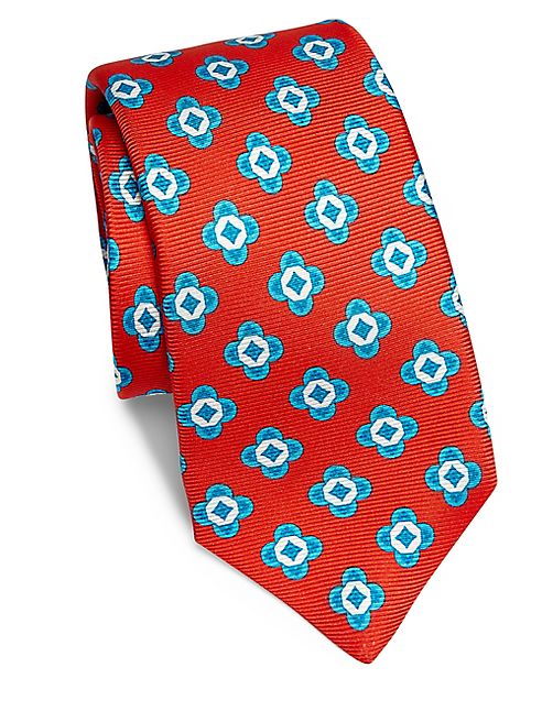 Kiton - Large Floral Silk Tie