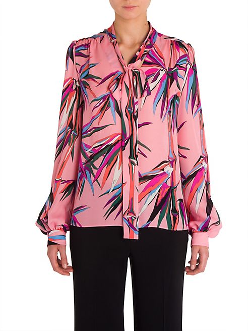 Emilio Pucci - Silk Tie Neck Blouse