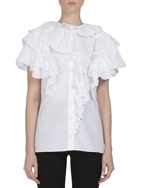 Givenchy - Ruffled Cotton Blouse