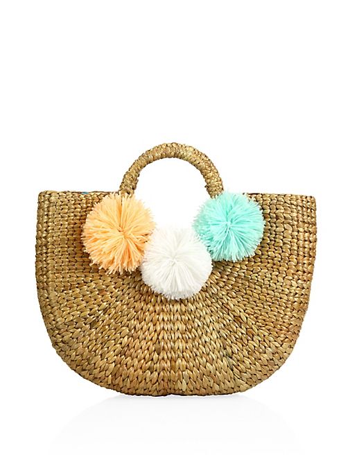 JADEtribe - 3 Pom Basket Tote