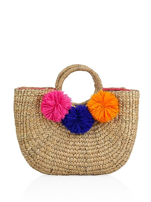 JADEtribe - 3 Pom Basket Tote