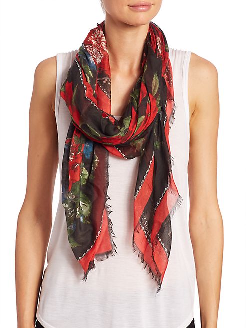 Alexander McQueen - Floral Tablecloth Silk & Modal Scarf