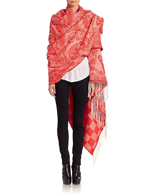 Alexander McQueen - Blanket Lace Skull Wool Scarf