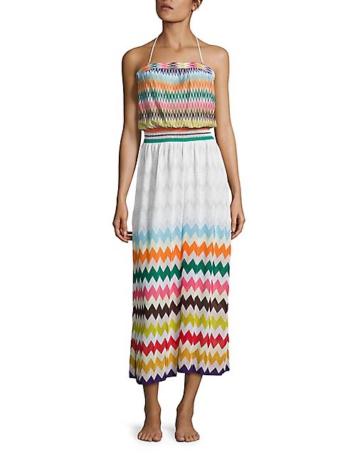 Missoni Mare - Strapless Zigzag Wide Leg Jumpsuit