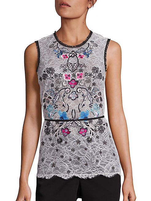 Yigal Azrouel - Floral Embroidered Lace Top