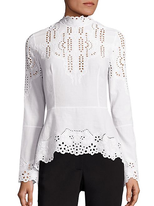 Yigal Azrouel - Embroidered Cotton Blouse