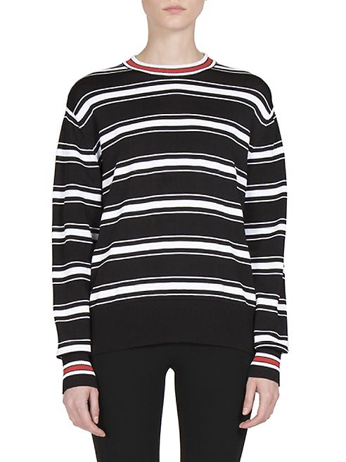 Givenchy - Striped Side Zip-Detail Sweater