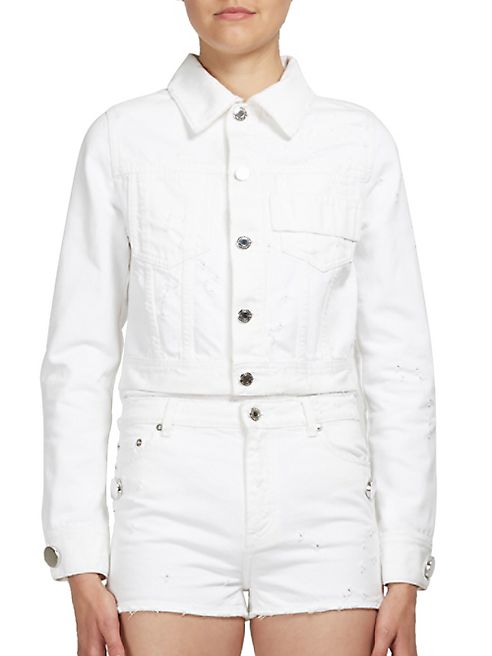 Givenchy - Distressed Cropped Denim Jacket