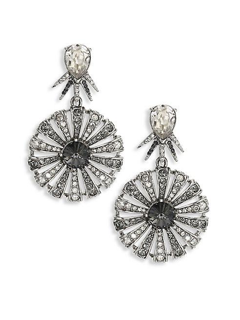 Oscar de la Renta - Celestial Star Crystal Drop Clip-On Earrings