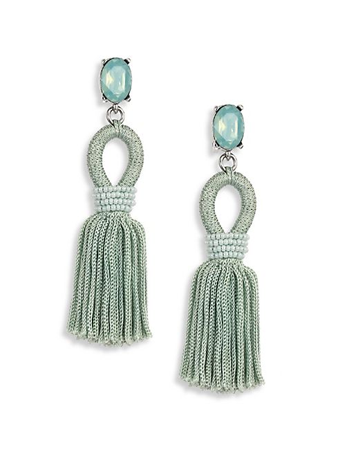 Oscar de la Renta - Short Silk Tassel Clip-On Earrings