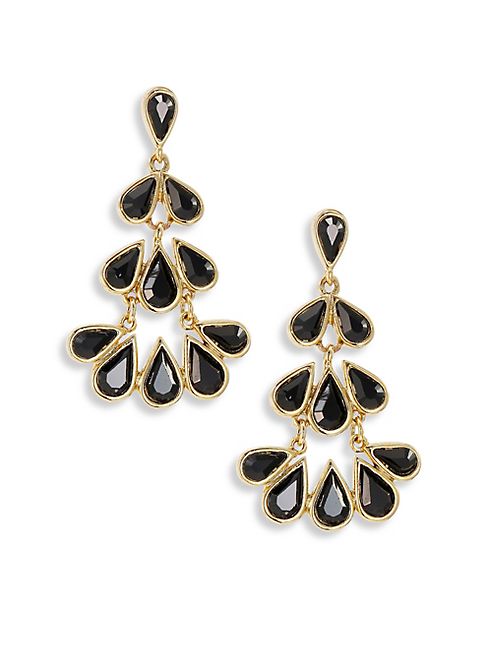 Oscar de la Renta - Teardrop Crystal Chandelier Earrings