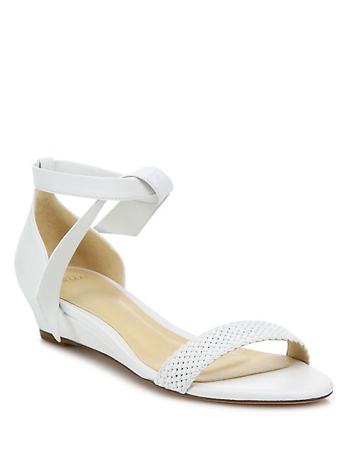 Alexandre Birman - Atenah Woven Leather Demi-Wedge Sandals