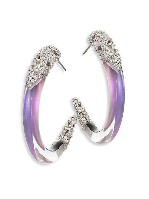 Alexis Bittar - Lucite & Crystal Hoop Earrings/1