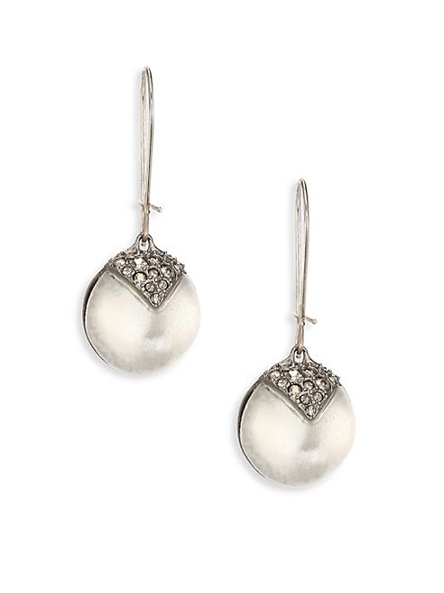 Alexis Bittar - Origami Crystal-Encrusted Dangling Sphere Earrings