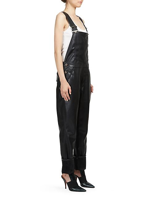 Givenchy - Faux Leather Overalls