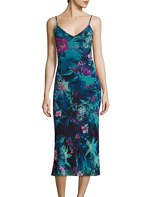 Fuzzi Swim - Tropical Floral Print Midi Dress