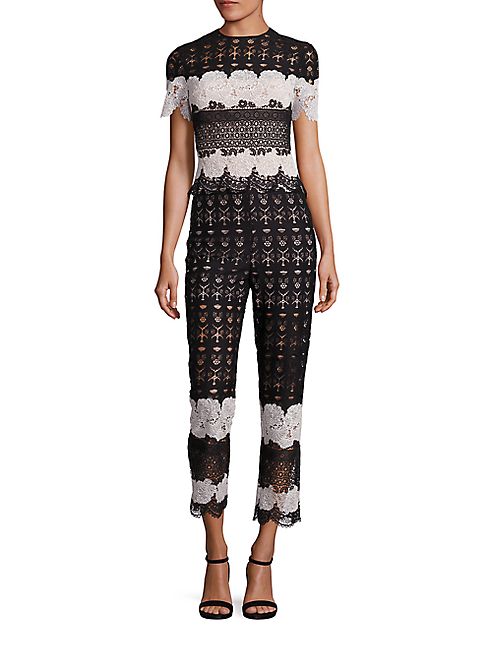 Yigal Azrouel - Two-Tone Lace Jumpsuit