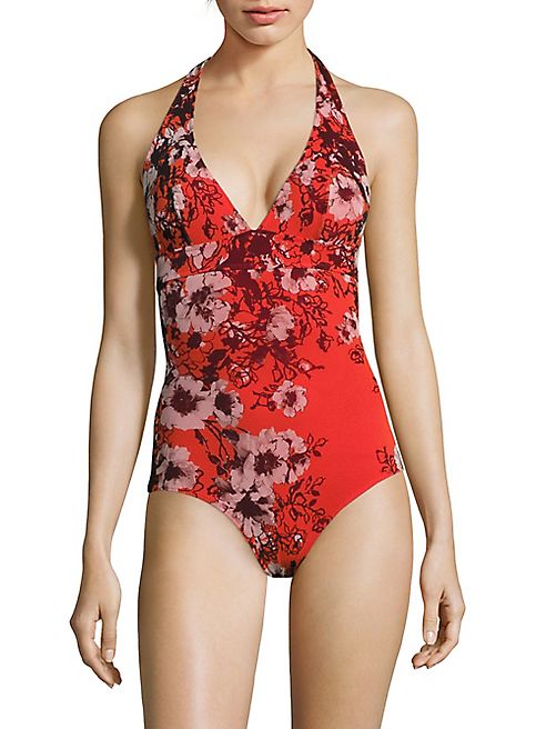 Fuzzi Swim - Vintage Floral Printed One-Piece Swimsuit