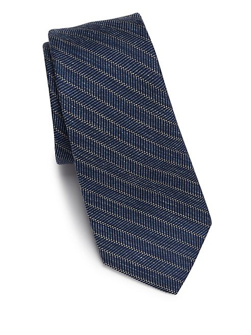 Saks Fifth Avenue Collection - Modern Striped Wool Blend Tie